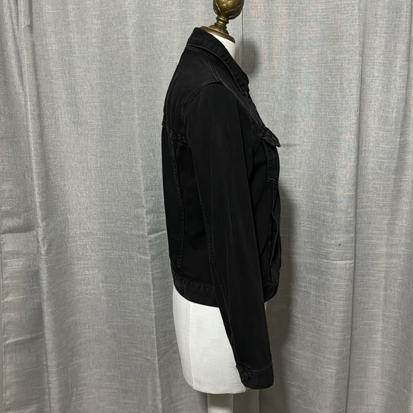 Abercrombie & Fitch-Classic Denim Jacket-Sz S-Black-Cotton Blend-EUC - Picture 10 of 16